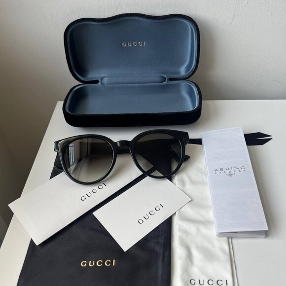 Authentic GUCCI GG 0638SK Women Sunglasses Black Oval 53mm Sunglasses with case - Picture 7 of 7